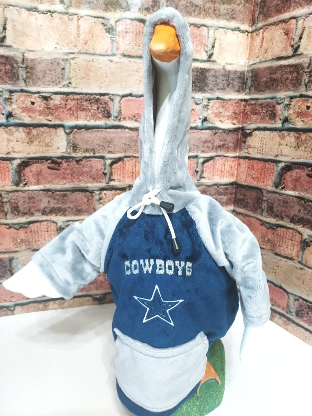 Dallas Cowboys Porch Goose Outfit – Fits 23" 24" Handmade, Embroidered Hoodie